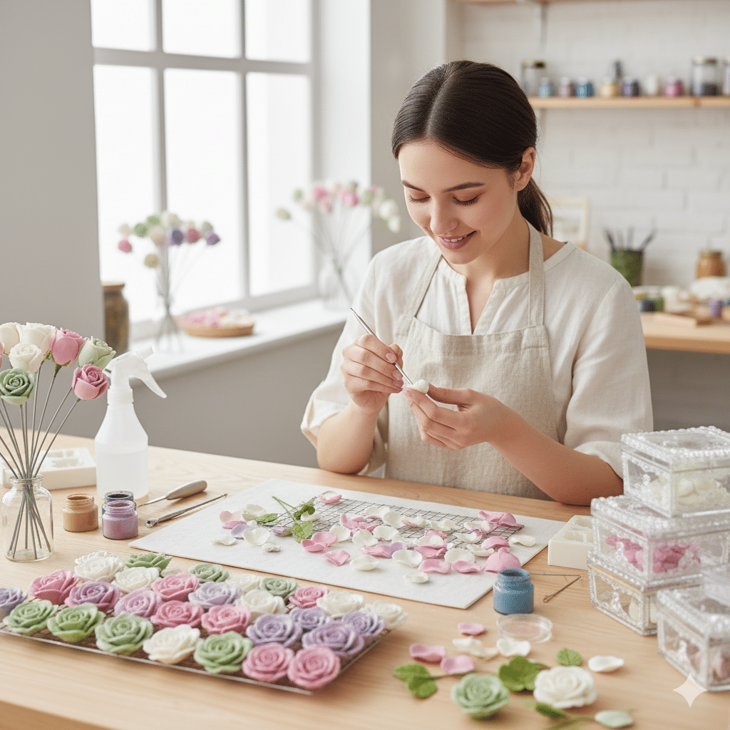 הכנת פרחי סבון