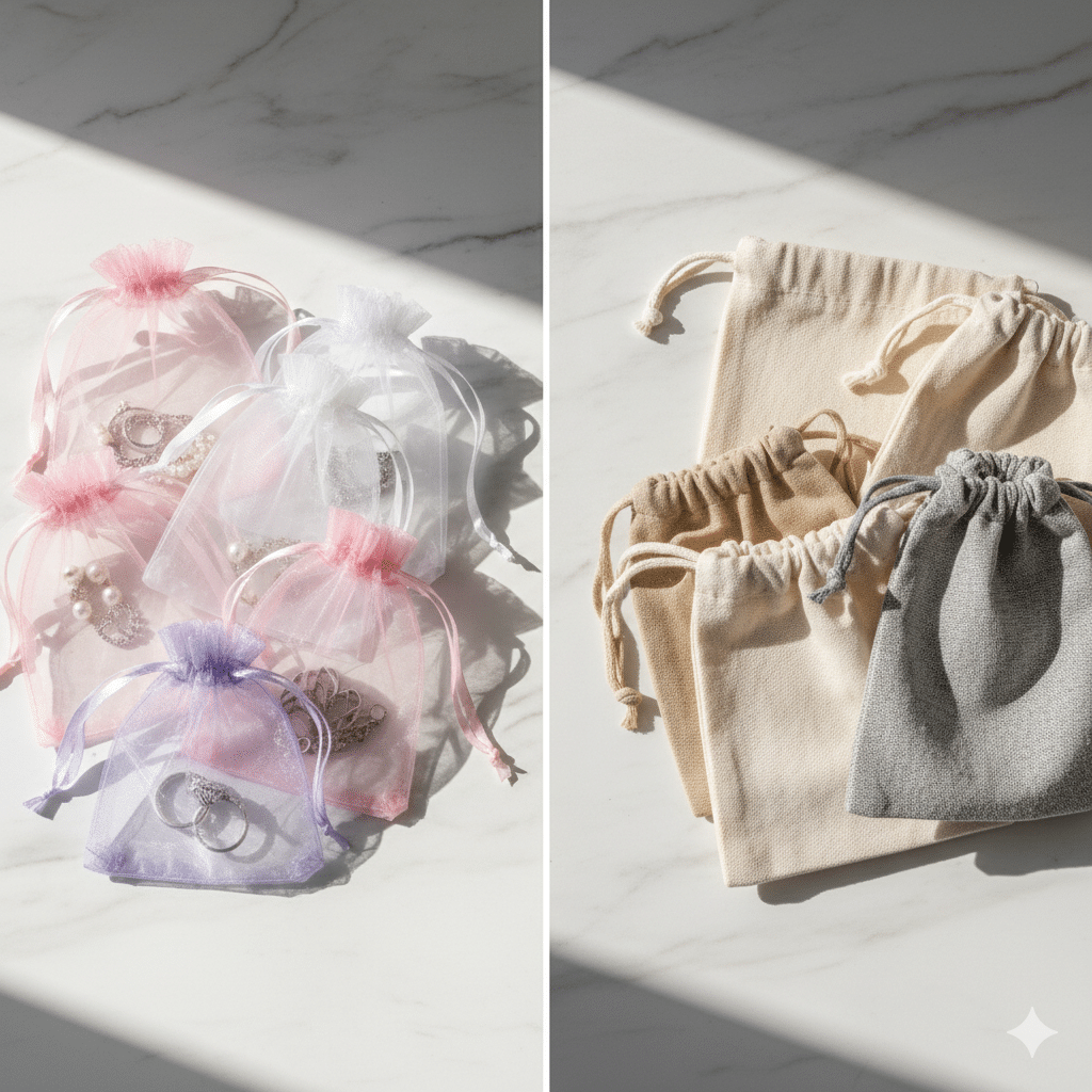 שקיות אורגנזה מול שקיות בד